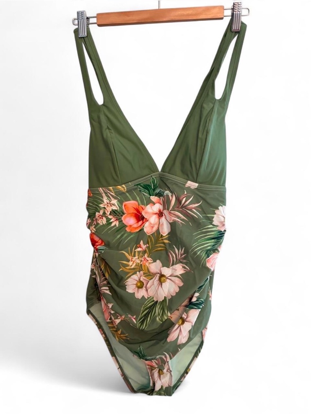 Cupshe Green Floral One-Piece Swimsuit - Picture 2 of 6